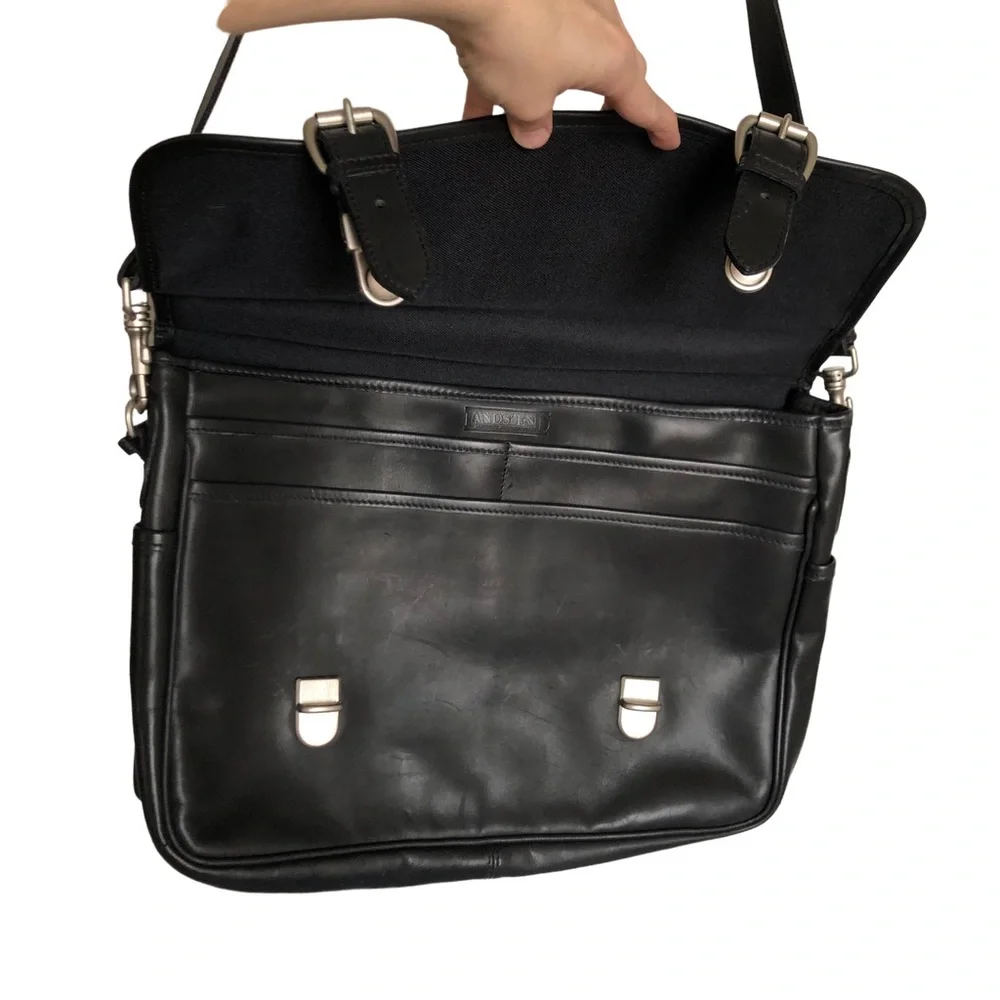 Vintage Handcrafted in ENGLAND Men’s Genuine Leather Bag/Briefcase Black